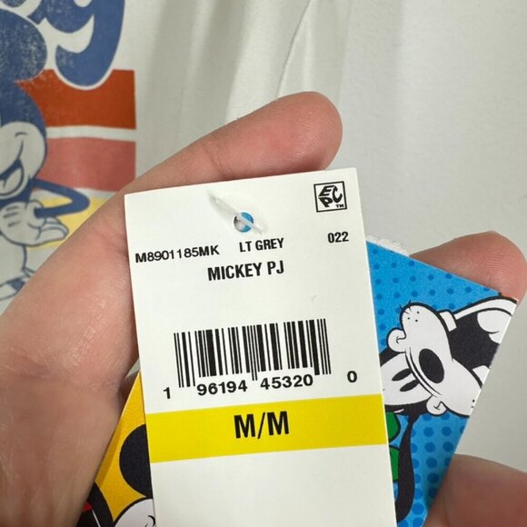 Mickey Mouse Disney Grey Graphic Pajama Top Women's Size Medium Adorable NWT Med - Picture 3 of 8